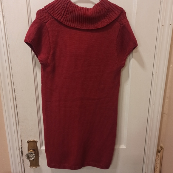 Express Sweater Dress Short Sleeve Cowl Neck Cable Knit Size medium - Picture 8 of 16